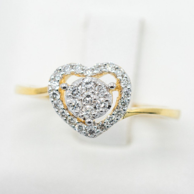 แหวนหัวใจ ️ แหวนเพชร แหวนทองเพชรแท้ ทองแท้ 37.5% (9K) ME557