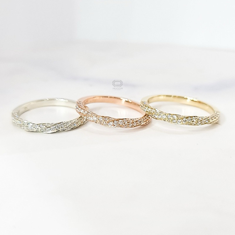 แหวนแถวเกลียว9k Amantio Diamond