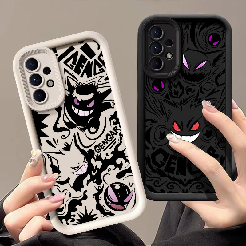 Pokemon Gengar Mewtwo อะนิเมะเคสโทรศัพท์สําหรับ Samsung Galaxy A55 A54 5G A52 A53 A72 4G A35 A34 A32 A25 A23 A21S A16 A15 A14 A13 ซิลิโคนนุ่มฝาครอบป้องกันกล้อง