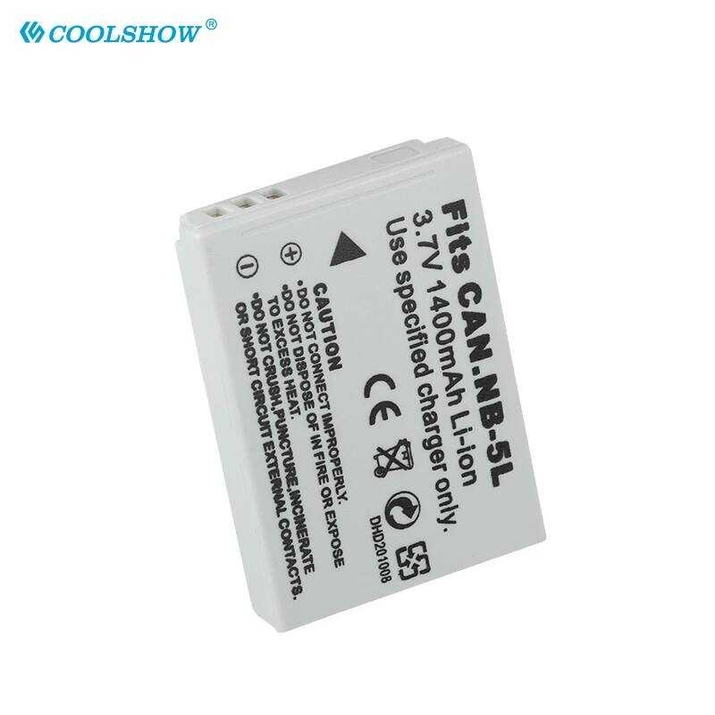 ▥ 1400Mah แบตเตอรี่ Nb-5L สําหรับ Canon Sx200is Sx210is Sx220hs Sx230hs Cb2lxe Shot S100 S110 S