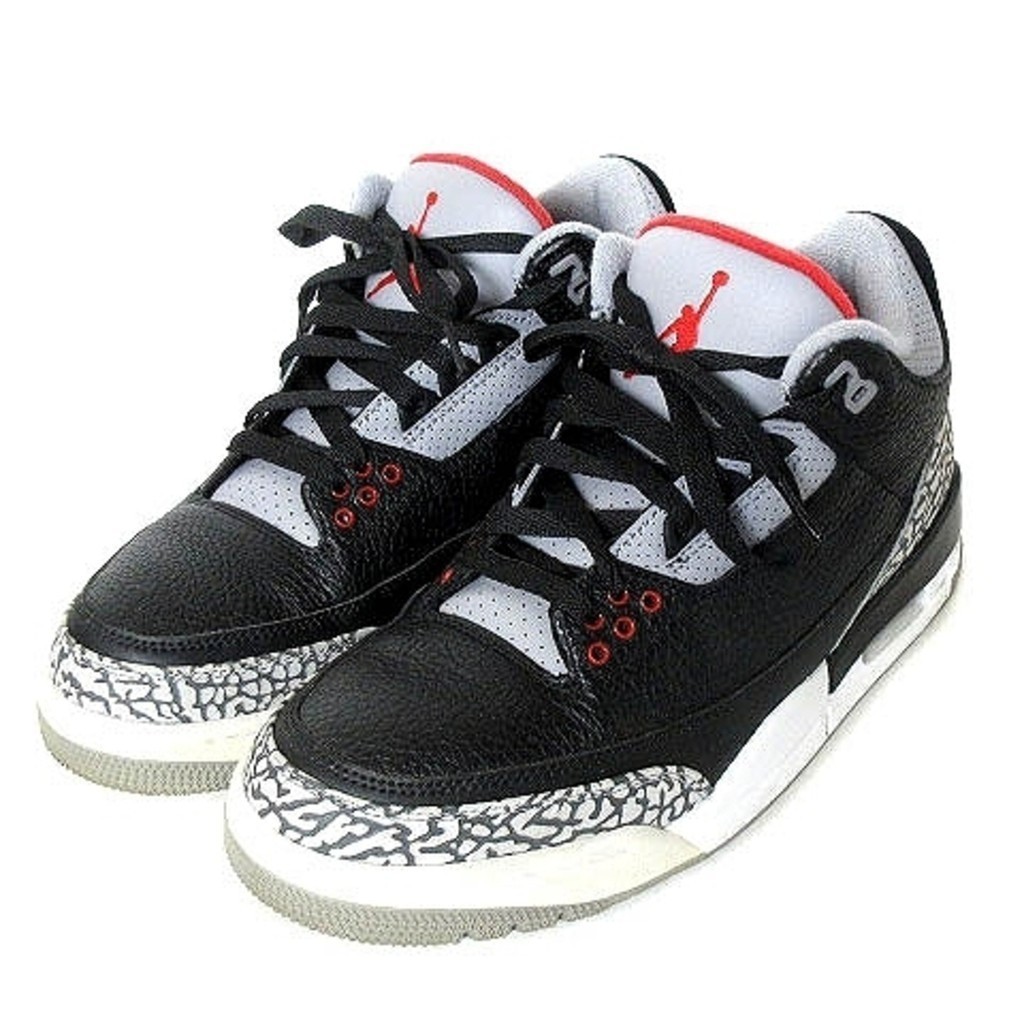 รองเท้าผ้าใบ Nike Air Jordan 3 Retro OG สีดํา 26.5 ซม. ส่งตรงจากญี่ปุ่นมือสอง
