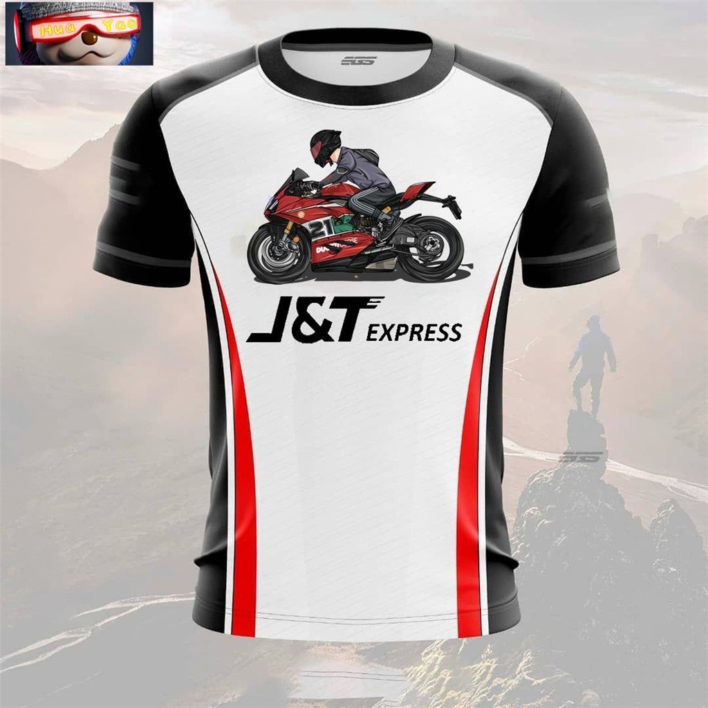 เสื้อยืด J&T Express Red Sublimation / Aa Baju J&t Red Microfiber Big Plus Size / เสื้อ J&t