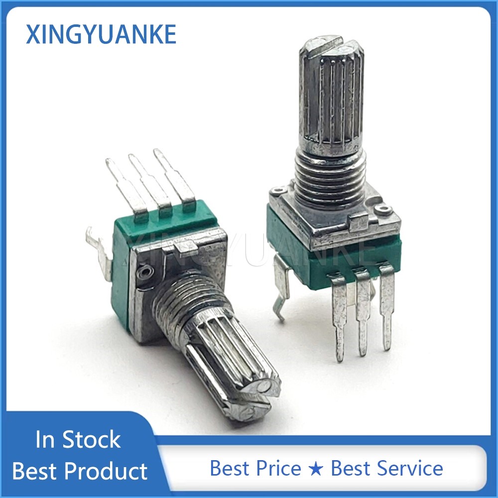 5 ชิ้น/ล็อตปิดผนึก 3-Pin R097 RK097N เดี่ยวแนวตั้ง Potentiometer A10K A20K A50K A100K A500K A1M A103 A203 A503 A104 A105 Handle 15 มม.