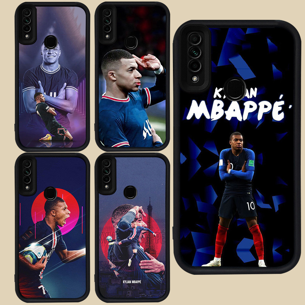 ปลอกสีดําสําหรับ OPPO F15 Reno 3 A31 A53 A33 A53S A91 R89 KylianMbappe
