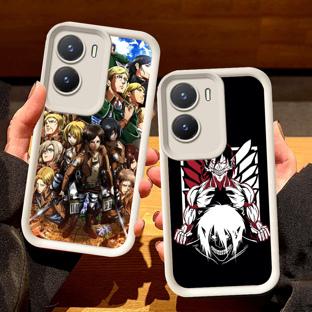 ปลอกสีขาวสําหรับ VIVO Y22 Y22s Y75 IQOO Z9 13 Z10 Y35 Z9X Y15a Y55 Y15s Y01 Y16 Y56 T4 5G S38 โจมตีบ