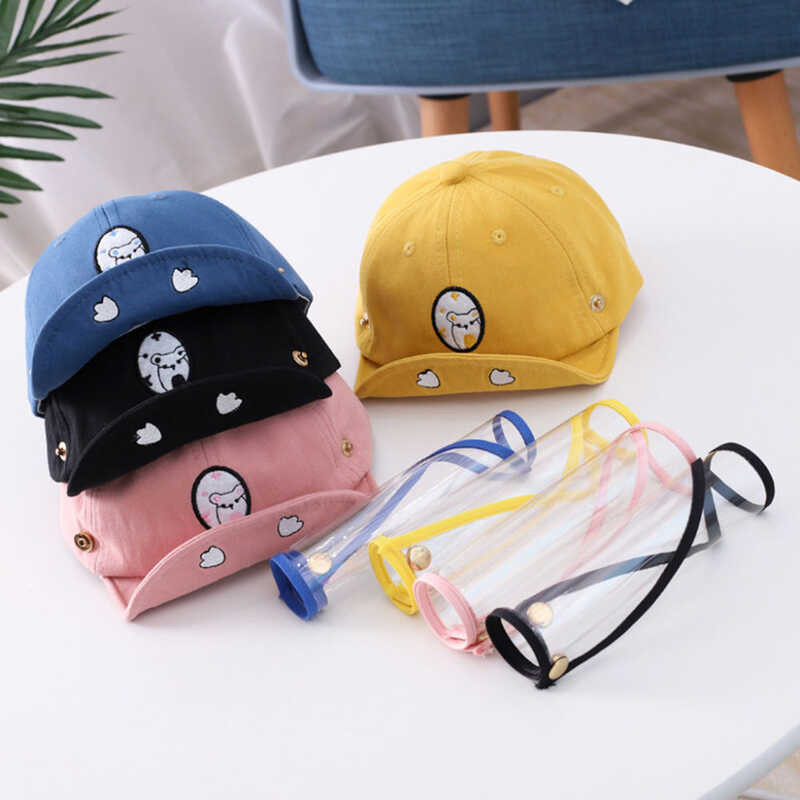 ▣ Lahomeหมวกแก๊ปป้องกันการ์ตูนน่ารักพร้อมface Shieldสำหร