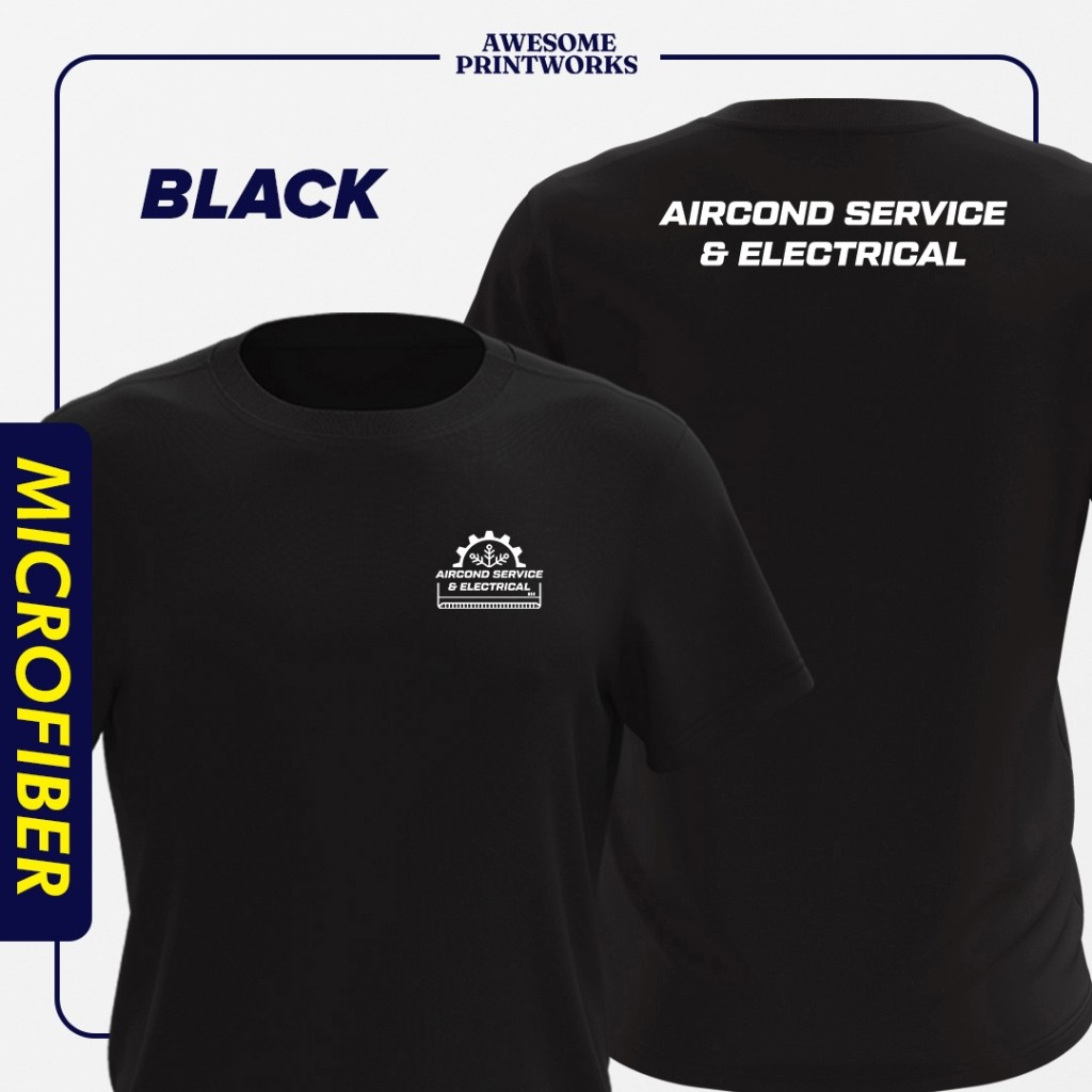 Aircond Service & ชุดไฟฟ้าไมโครไฟเบอร์ AC02 เสื้อโปโลเสื้อยืดคอปก