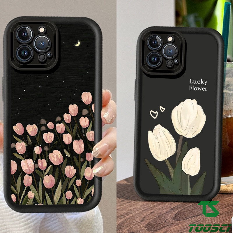 TOOSCI แฟชั่นที่สวยงาม Tulip เคสโทรศัพท์สําหรับ OPPO a83 A1 A98 5g A36 A76 A57 A58 A78 A1X A74 A95 F