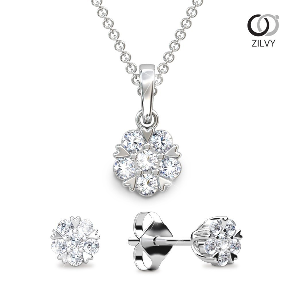 Zilvy - เซทสร้อยคอพร้อมจี้ และต่างหู (P027/RER076)