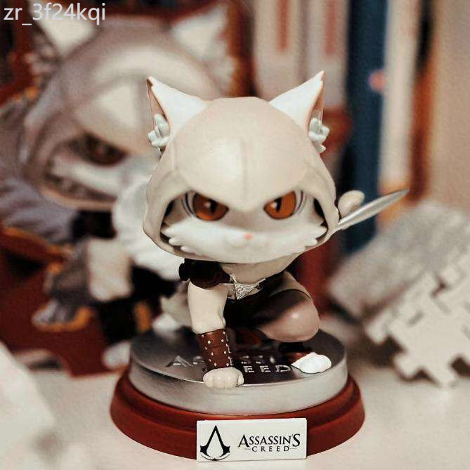 ❤📲 ของแท้ Assassin's Creed Assassin Meow บทความ 2nd Bullet กล่องตาบอดอินเทรนด์รูปเกมตุ๊กตาของขวัญเ