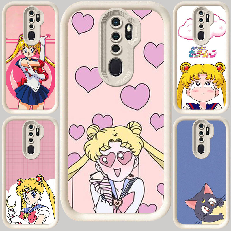 M-28 Sailor MoonปลอกสีขาวสําหรับOPPO A5 A39 A9 2020 Reno 2Z A37 2F F11 A83 Pro