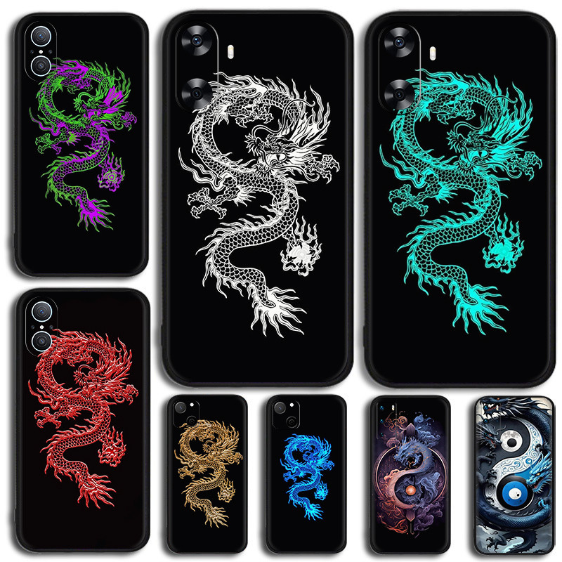 GF6 การ์ตูนมังกรจีนสําหรับ Huawei P10 P20 P30 Lite Pro Y5P Y6P Y7A Y8P TPU ซิลิโคนอ่อนนุ่มกันกระแทกห