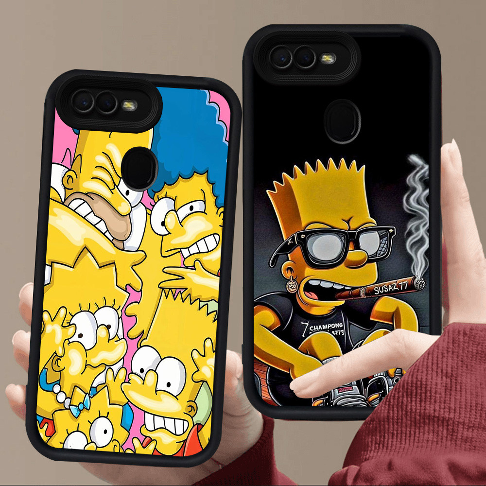 E113 Simpson สําหรับซิลิโคนสีดํา OPPO A12E F5 A1K A12s A12 F7 A3S A7 A5S F9 A5 Pro