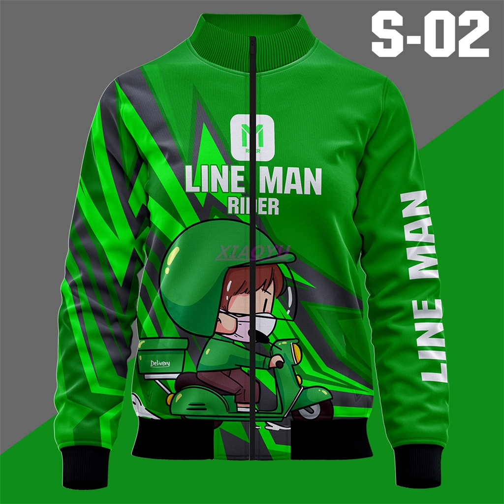 เสื้อคุมซิปแขนยาว warm shirt เสื้อไลน์แมน Linemam Rider S-02