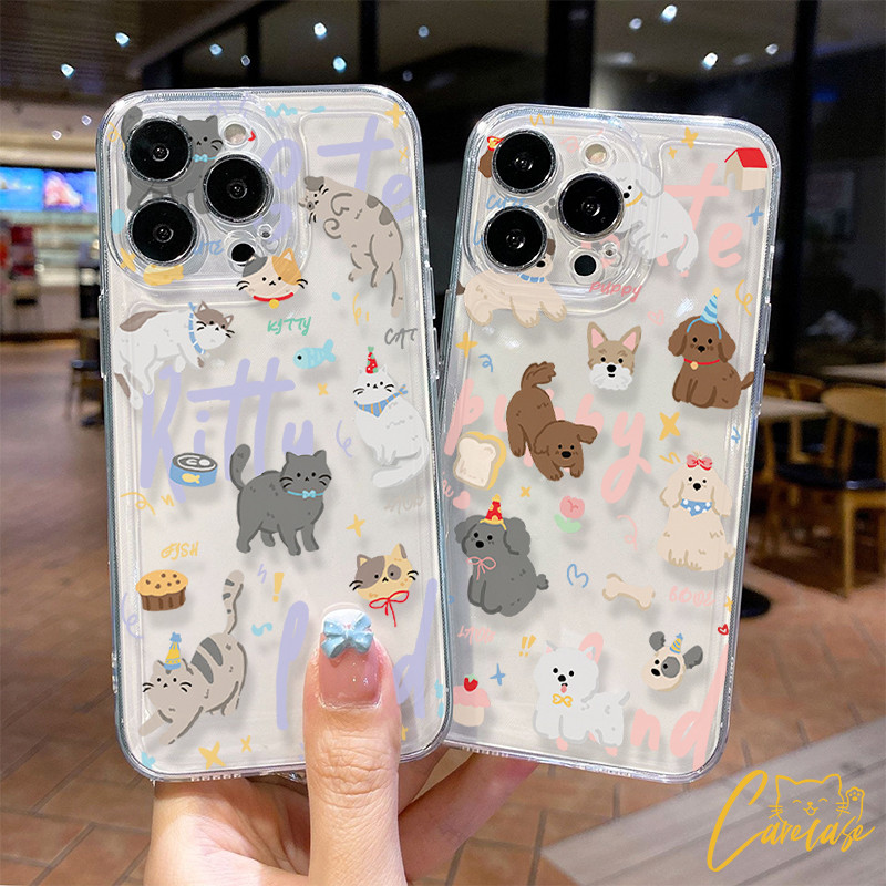 ที่ไม่ซ้ํากันน่ารักแมวสุนัขสําหรับoppo Reno 10 5G/Reno 10 Pro5G /Reno 12 5G/Reno 12Pro 5G /Reno 2Z/Reno 2F/Reno 5 4G /Reno 8T 4G/A1 Proโปร่งใส