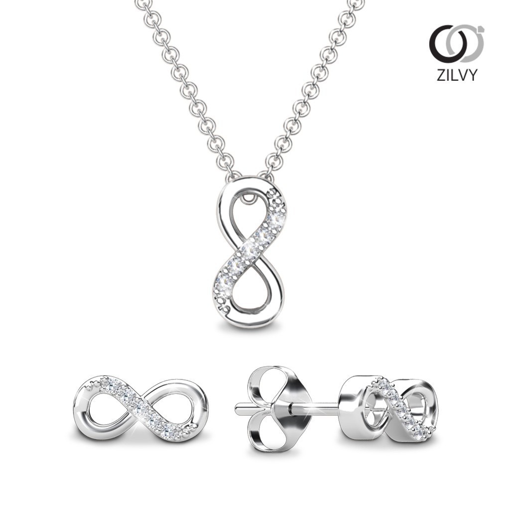 Zilvy - เซทสร้อยคอพร้อมจี้ และต่างหู (P102/RER072)