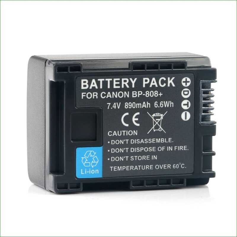 ▥ Bp-808 Bp808แบตเตอรี่890mah Batterie สำหรับ Canon Bp-807 Bp-809 Bp-819 Bp-827 Fs10 Fs11 Fs100