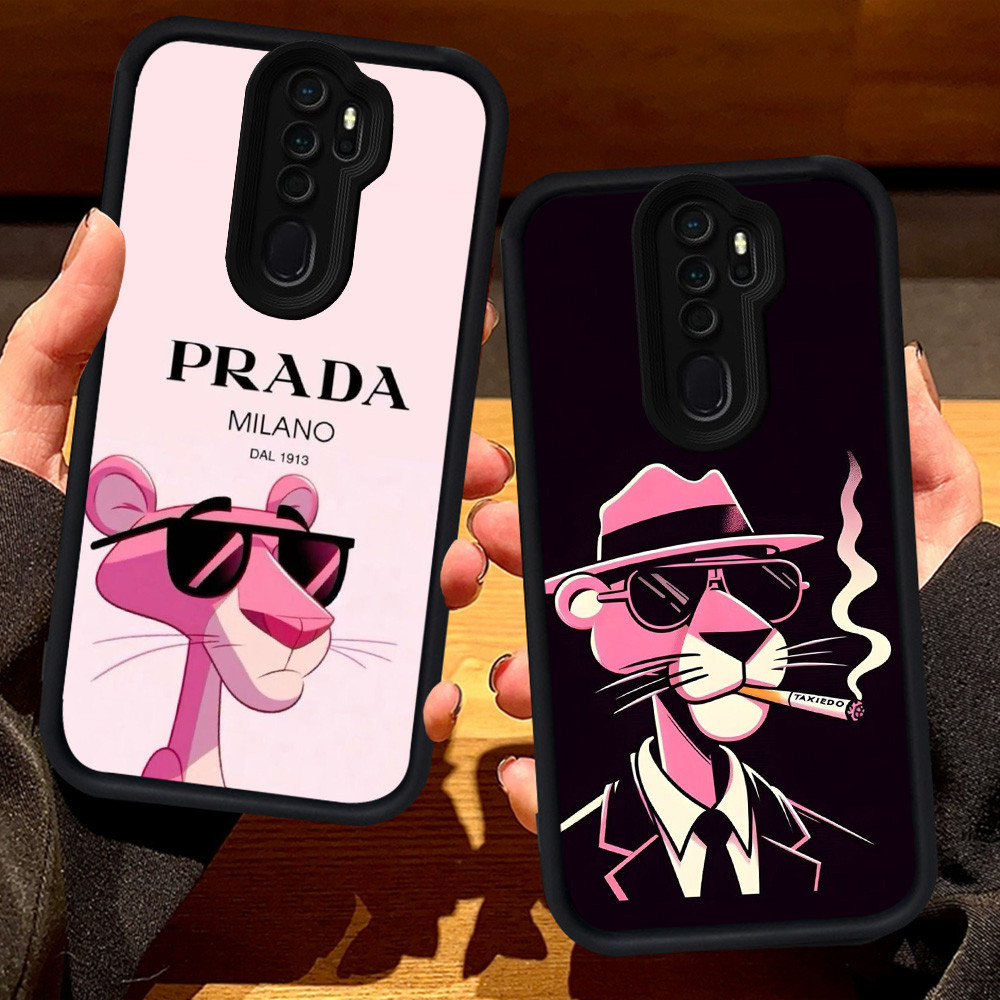 S95 Pink Panther สําหรับ OPPO Reno 2Z A37 F11 A9 A39 2F A5 2020 A83 Pro สีดํา