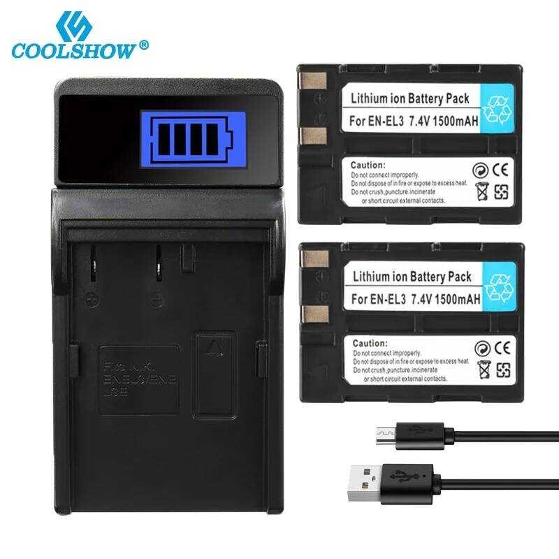 ▥ En-El3 En-El3a แบตเตอรี่กล้องสำหรับ Nikon D70outfit D70s ชุด D50ชุด D100 D70 V1 D11 DSLR EN E