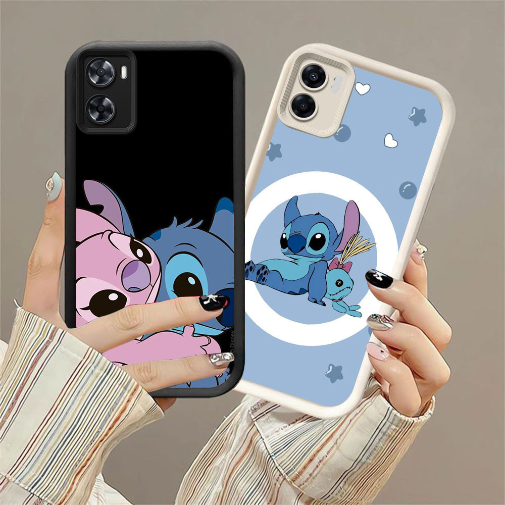 CK-4 Angel Stitch หรูหราปลอกซิลิโคนสําหรับ OPPO A57 A36 A57e A57s A96 A77s A77 A76 Realme 9i C33
