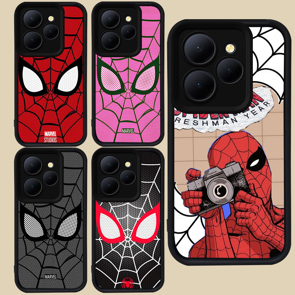 ปลอกสีดําสําหรับ Tecno Spark Pova 5 POP 20 8 6 GO 4 9 7 Pro GO1S GO1 2024 2023 2025 Plus Camon 12 40