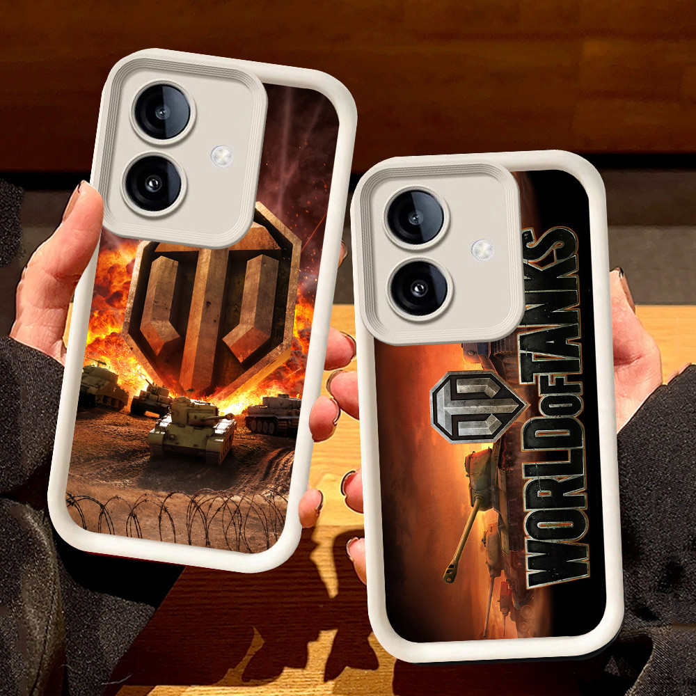 ปลอกสีขาวสําหรับ OPPO A3 A79 A3X A5 A5I Pro A5X 5G S128 World of Tanks