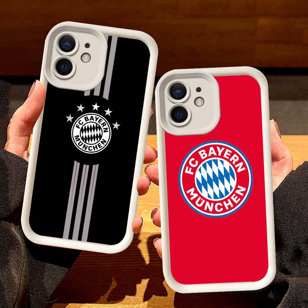 เคสสีขาวสําหรับ iPhone 12 Mini X XR XS 11 15 Pro Max S79 Bayern-Munchen
