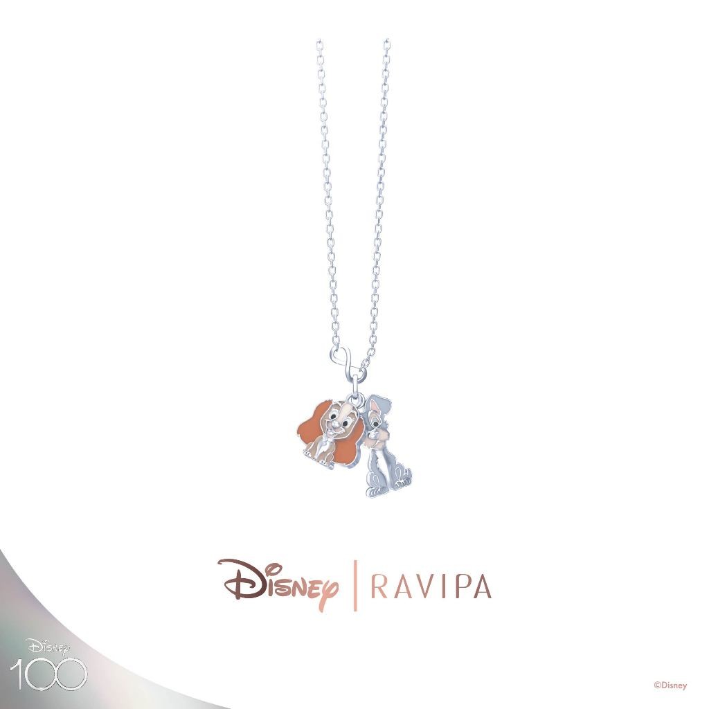 RAVIPA Disney 100 Lady & Tramp Necklace