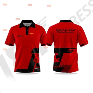 พารามา!! | Original Jnt Express Jersey พิมพ์เต็ม Cool J&t Package Courier Driver เสื้อผ้า