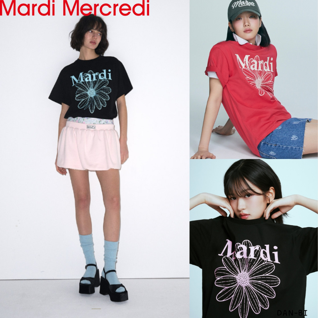 2024 [MARDI Mercredi] TSHIRT FLOWERMARDI_6color / สินค้า KR แท้ 100% / จัดส่งรวดเร็วจาก KR! / ใช้บั