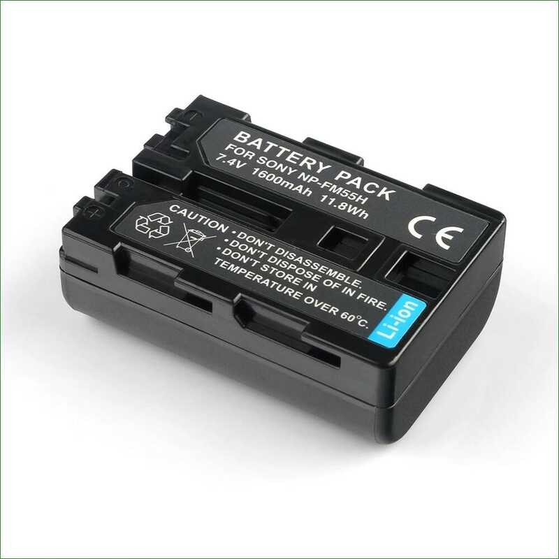 ▥ สําหรับ Sony Np-Fm55h แบตเตอรี่ความจุสูง 1600Mah พร้อม Dcr-Pc330e Dcr-Pc120e Dcr-Pc115e Dcr-P