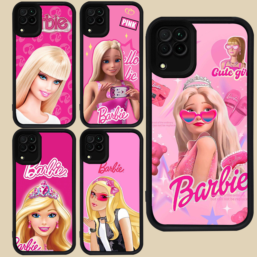ปลอกสีดําสําหรับ Samsung A04E F04 A06 J7 M04 J2 Prime A12 A05 A22 A04 Pro 5G R27 Barbie Girl