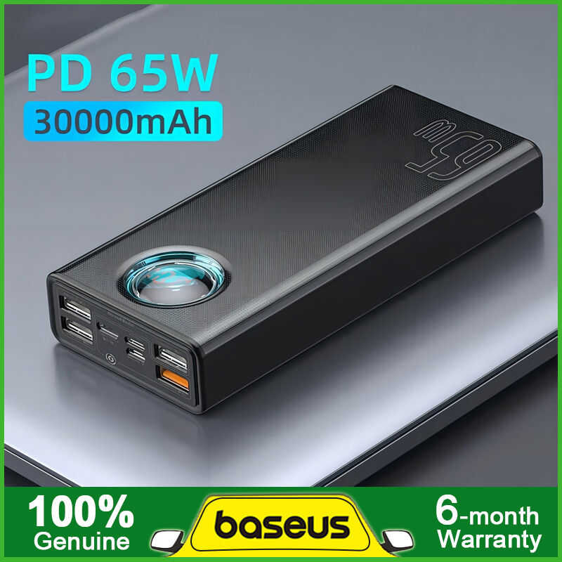 ❤ Baseus 65W Power Bank 30000Mah มิลลิแอมป์ชั่วโมง วัตต์pd3.0 ชาร์จอย่างรวดเร็ว 3.0 FCP