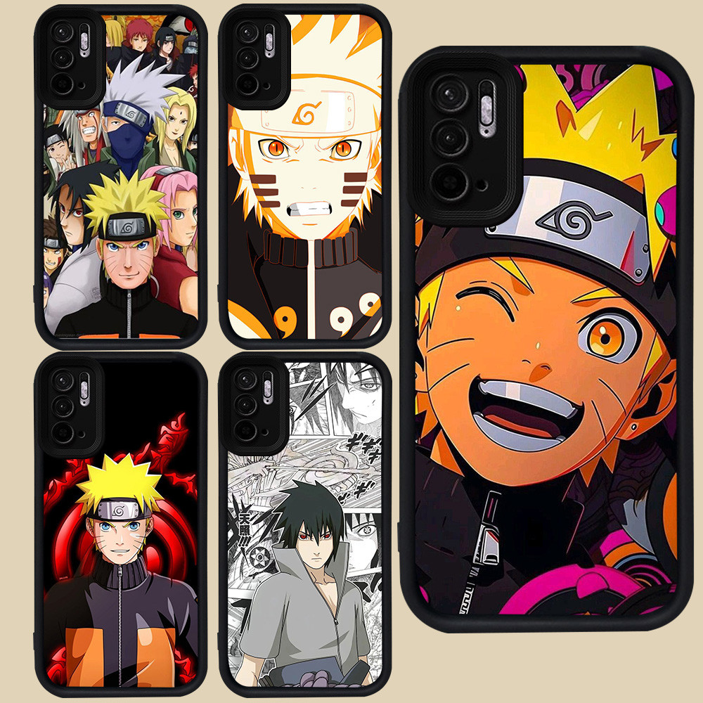 ปลอกสีดําสําหรับ Xiaomi Redmi หมายเหตุ 11 SE 11s 10 10s 11T 10T Pro 5G R81 Uzumaki Naruto