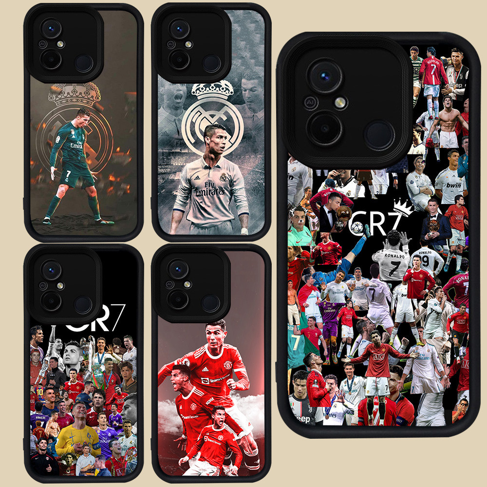 ปลอกสีดําสําหรับ Xiaomi Redmi หมายเหตุ 12C A5 9A 9C POCO M3 7 M4 Pro C71 A1 C55 C65 10C A2 9T R6 CR7