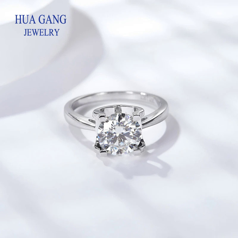 2ct Moissanite Labs Diamond Bridal Engagement Promise Classics Tauren Ring Simple Design Wedding Ba
