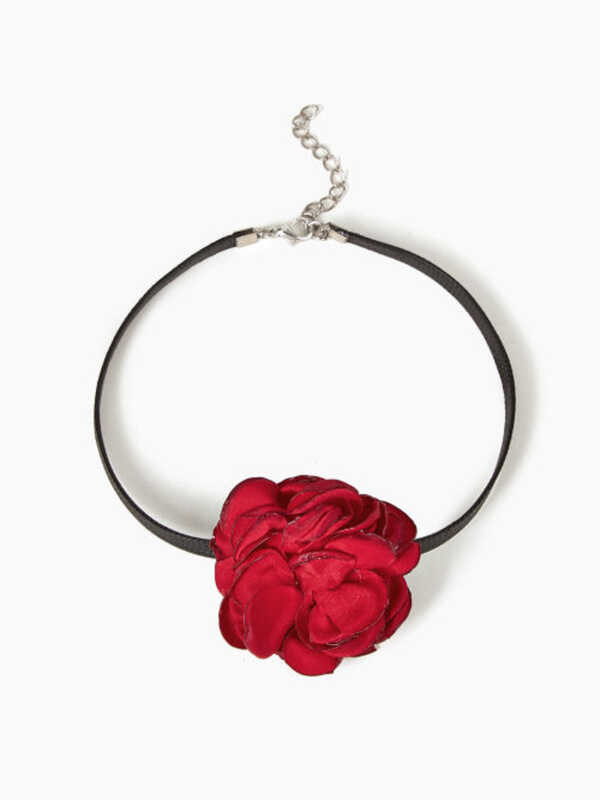 ▣ Cider Rose Decor Chocker Necklaceสร้อยคอโช๊กเกอร์ สร้อยคอดอกกุห