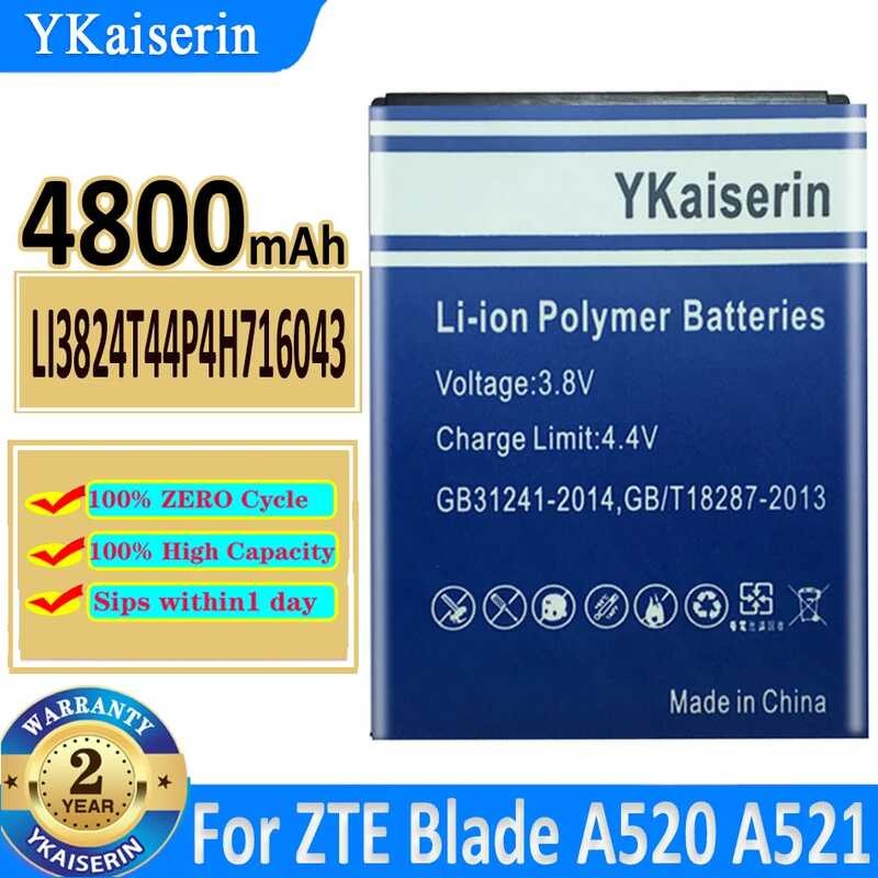 YKaiserin แบตเตอรี่ LI3824T44P4H716043 For ZTE Blade A520 A521 BA520