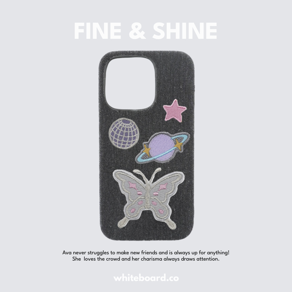 Whiteboard.co Phone Case - Fine & Shine เคสโทรศัพท์ยีนส์ (ซื้อผ่าน Shopee Video ลดสูงสุด 150.-)