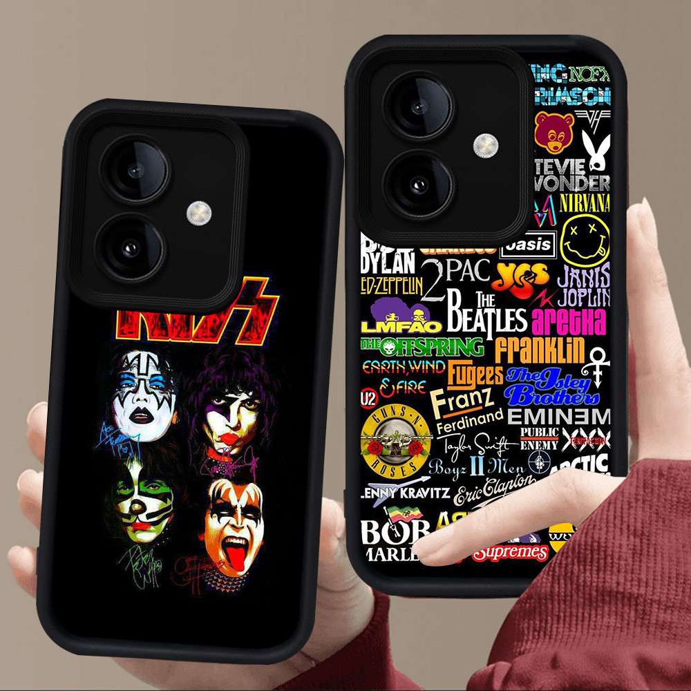E46 Rock Band Casing สําหรับซิลิโคนสีดํา OPPO A3X A5 A3 Pro A79 A5X 5G