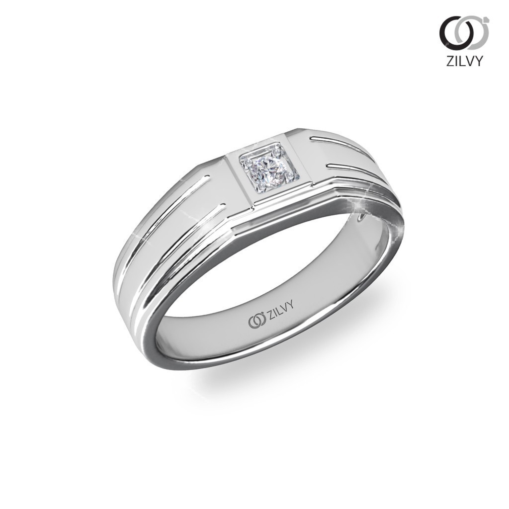 Zilvy Arkorn - แหวนชายเพชรน้ำร้อย 0.05 กะรัต (BR206)