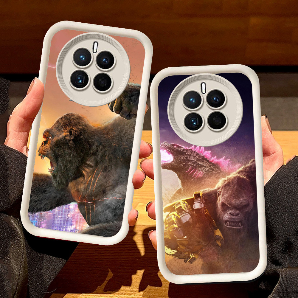 ปลอกสีขาวสําหรับRealme 12 13 Narzo 70 12X N65 Plus Pro Lite 5G S71 Godzilla vs Kong