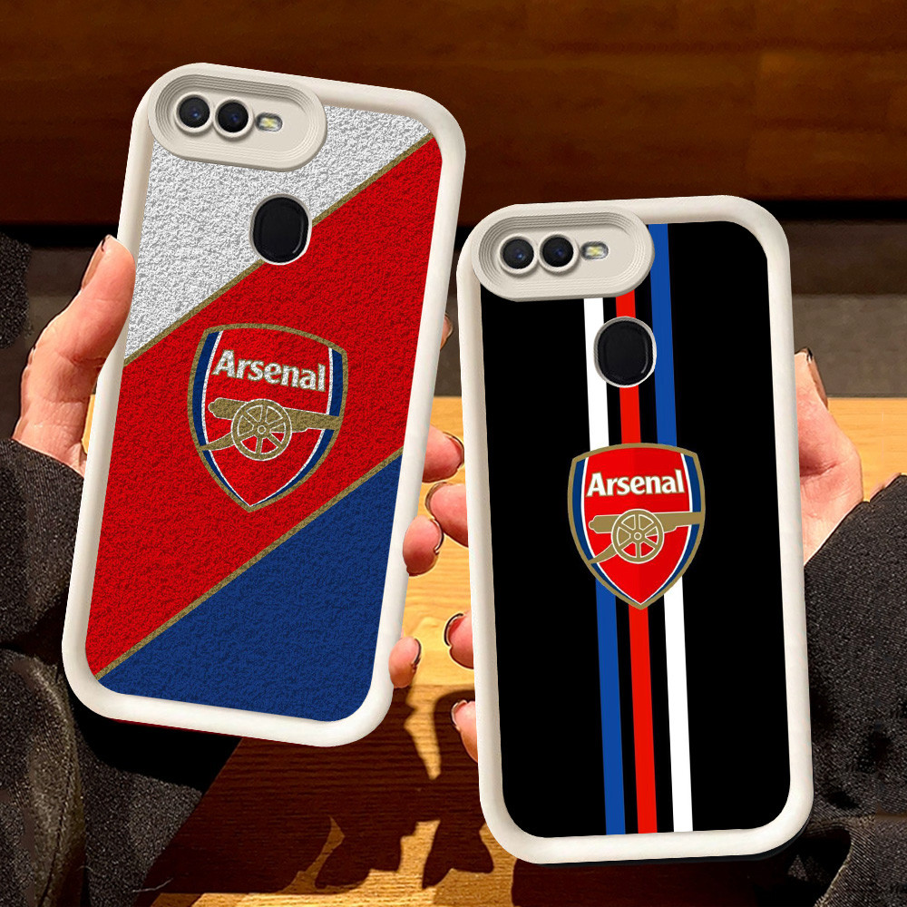 เคสสีขาวสําหรับ OPPO F5 A12 A5 A3S A1K A12s F9 A7 F7 A5S A12E Pro S130 A-Arsenal-FC