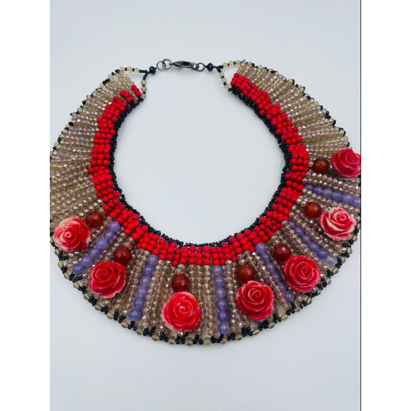 Fashion designer necklace for women gift necklace colorful multi stone necklace