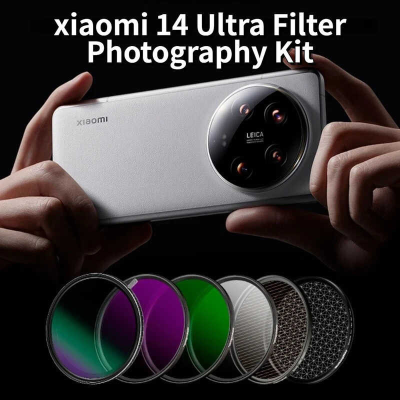 ❤ Xiaomi 14 Ultra 67Mm Star/Flare/Nd/Soft/Black Mist/Cpl Walking Way Mobile Phone Filter Set