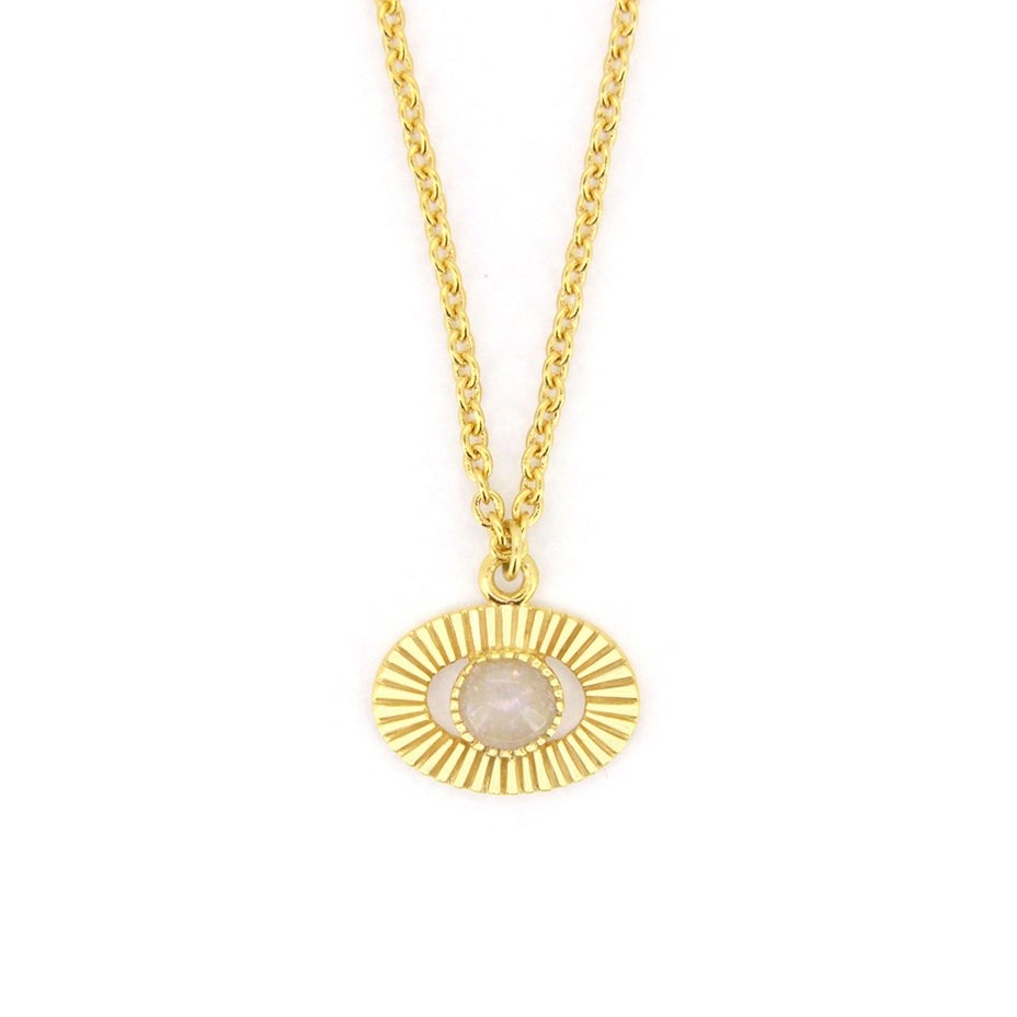 สร้อยคอจี้จันทรคราส สร้อยเงินแท้925 Wild Wisdom Moon Eclipse Necklace