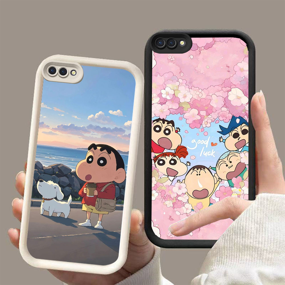 AA-7 Crayon Shinchan เคสกันกระแทกสําหรับ OPPO A5 A3S A1K A12E Realme C2 C2s
