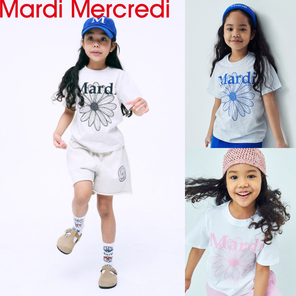 2024 ,[MARDI Mercredi] KIDS T-SHIRT FLOWERMARDI_5color / สินค้า KR แท้ 100% / จัดส่งรวดเร็วจาก KR!