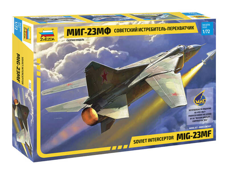 1/72 โมเดลชุดประกอบเครื่องบินขัดขวาง MIG-23MF ของโซเวียต ZVEZDA 7225