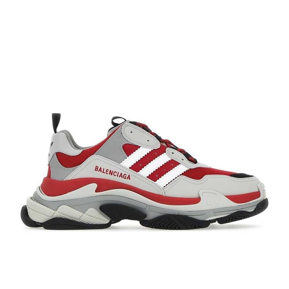 BALENCIAGA × adidas Triple S Red Grey Black Unused